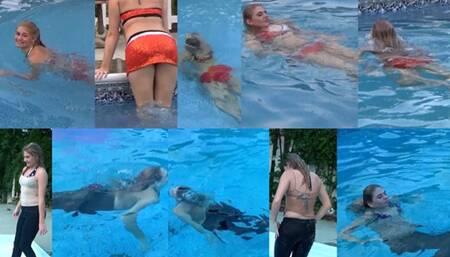 Holly Swimming in Clothes Combo HD MP4