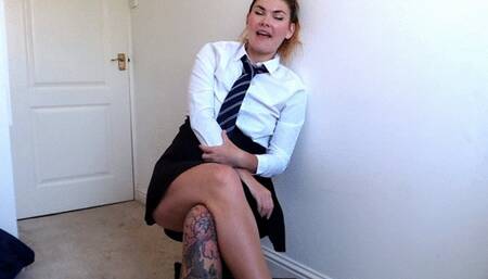 School Girl Worships Art Teachers Feet