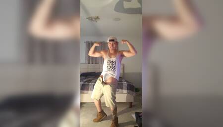 Sweatin', Flexin' Before Shower!