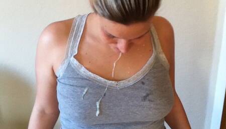 Fat Cum Load Pumped Onto My Clothes