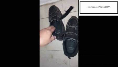 Kristi Black Socks 2 day and WORN holey