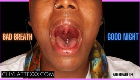 Bad Breath Good Night - Mouth Fetish, ASMR, Uvula Fetish - 1080 MP4