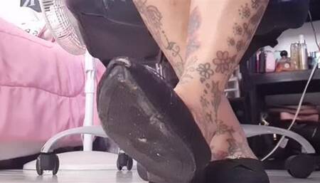 HD GianTess unaware unaware black ballet flats stomping shoe play