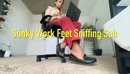 Stinky Work Feet Sniffing Sub