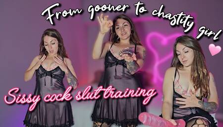 From gooner to chastity girl sissy training!