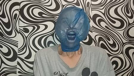 Smothering your face with a clear bag!