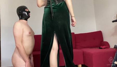 Jerk Off Instructions (JOI) with my slave - [720p]