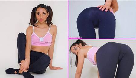Edging for Tight Black Yoga Pants! By Majesty Natalie KINKS: Ass Worship, Leggings