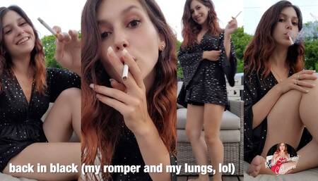 Back in Black (my romper AND my lungs, lol)