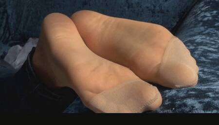 Sexy Sheer Nylon & Bare Feet Tease