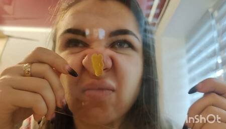 crush the face of a defenseless jelly object