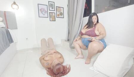 FEEL THE WEIGHT OF THE BBW DESTROYING YOUR CHEST RIGHT ON THE HARD GROUND - BY TURBINADA BBW - FULL VERSION IN FULL HD