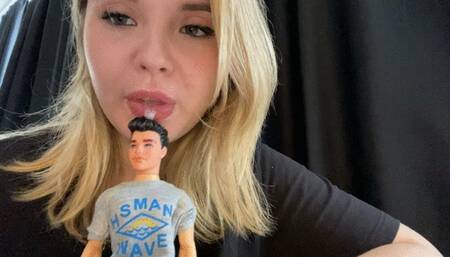 lots of spit for shrinked man