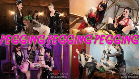 Pegging Compilation 4in1 Scenes with Vivienne Patricia Anura and Maz Morbid #pegging