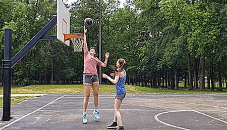 Amazon Vanessa Dominates Short Petite Katy Faery On The Basketball Court (HD 1080p WMV)