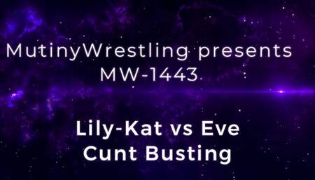 MW-1443 Lily-Kat vs BlackWidow Eve CUNT BUSTING in bikini WMV format