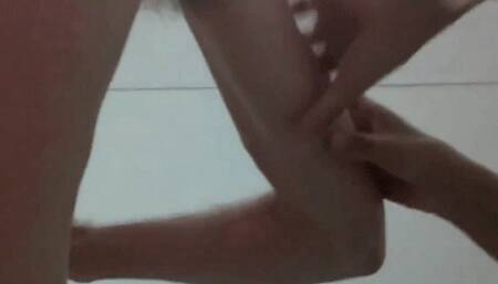 Sexy role play with long natural nails