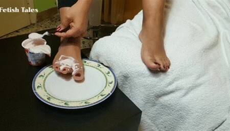 Feetcleaner ep 1 Yogurt Feet cleaning