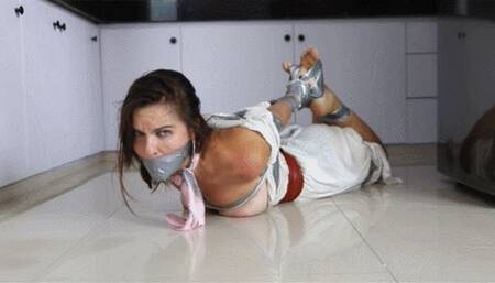 Tightest tape bondage for helpless realtor (HD)