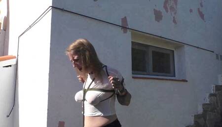 Bonus - Rija Mae - Bound Tits Arm Predicament Bondage Walk - Full Clip mov SD