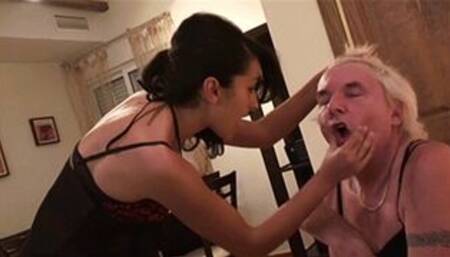 Step-Dad I wanna know how you could lie to mum and me for all of these years Tell me how you became a sissy pervert like this - Nasty Natascha and her Sissy Step-Dad - MP4 Clip