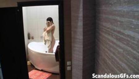 Ran into my nude stepsis stepping out of the shower and made this video