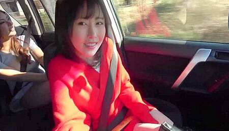Hauru Yamaguchi & Shuri Hazuki - Watching Each Other Car Sex