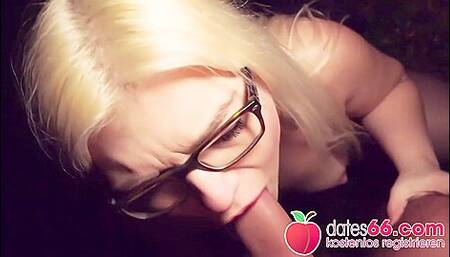Cum On Nerdy Glasses On Dirty Park Bench! Mar P2