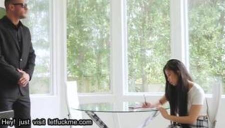 blowjob busty asian jade kush stuffed with white dick