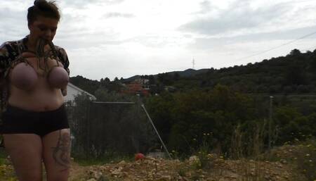 Bondage Walk Training - Bound Breasts Bondage Walk of Shame Challenge for Bettine - Part 3 HD WMV