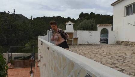 Bondage Walk Training - Bound Breasts Bondage Walk of Shame Challenge for Bettine - Full Clip SD WMV