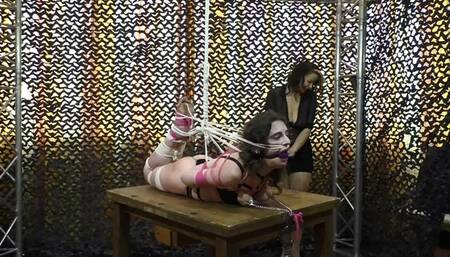 The Live Files - Little Red Girl - Reverse Prayer Hogtie Live Session with Mario and JJ Plush   - Full Clip mp4