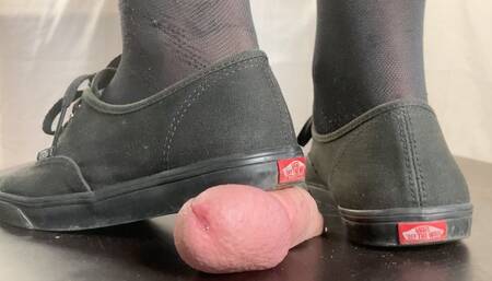 A Shoejob with my beloved Vans - CBT and Shoejob in black Sneakers and Nylons - slave cam only - HD