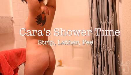 Cara's Shower Time - Strip, Lather, Pee, Lotion - 1080p