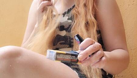 Smoking on this hot day before I go to the dentist