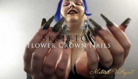 Skeleton Flower Crown Nails (wmv)