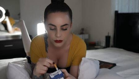 DaniLynn Smoking Cork 100s with Hair in Bun