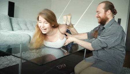 Annoying English teacher tied up and tickled (HD)