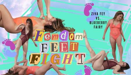 4K Ziva Fey Feet Fight Featuring Blueberry Fairy