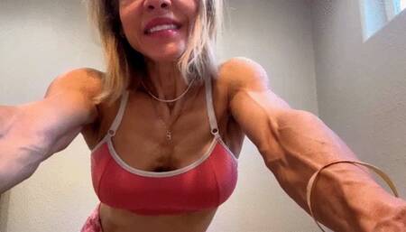Muscle Talk Shredded Pink Nighty Full Body Posing