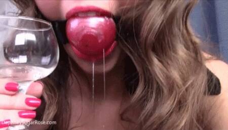 * 854x480p * Big Ball Gag Makes Me Drip Drool -Mp4