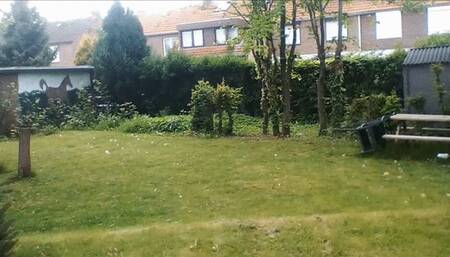 Walking Through The Garden With Crutches And Smoking A Cigarette At The End