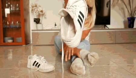 In Puma socks and Adidas sneakers AVI(1920x1080)FHD