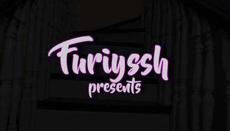 maid masturbates on the stairs