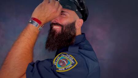 Policeman Striptease + Masturbation and Cumshots.