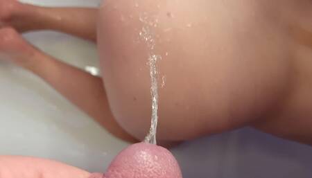 POV Golden Shower in the Bathroom