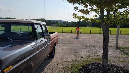 Shay cranking and smoking at the soccer fields
