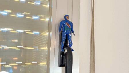 Giantess secretary pees on tiny-Toilet fetish