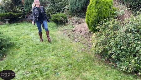 Pegging in the Garden and up against the House