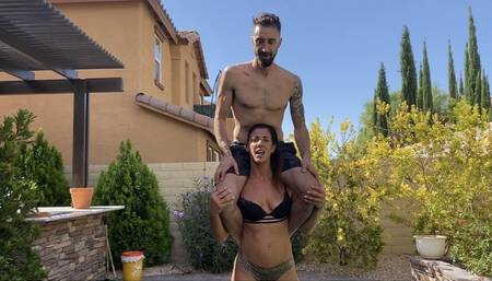 Bianca Lifts and Carries Flavio over her shoulders part 2